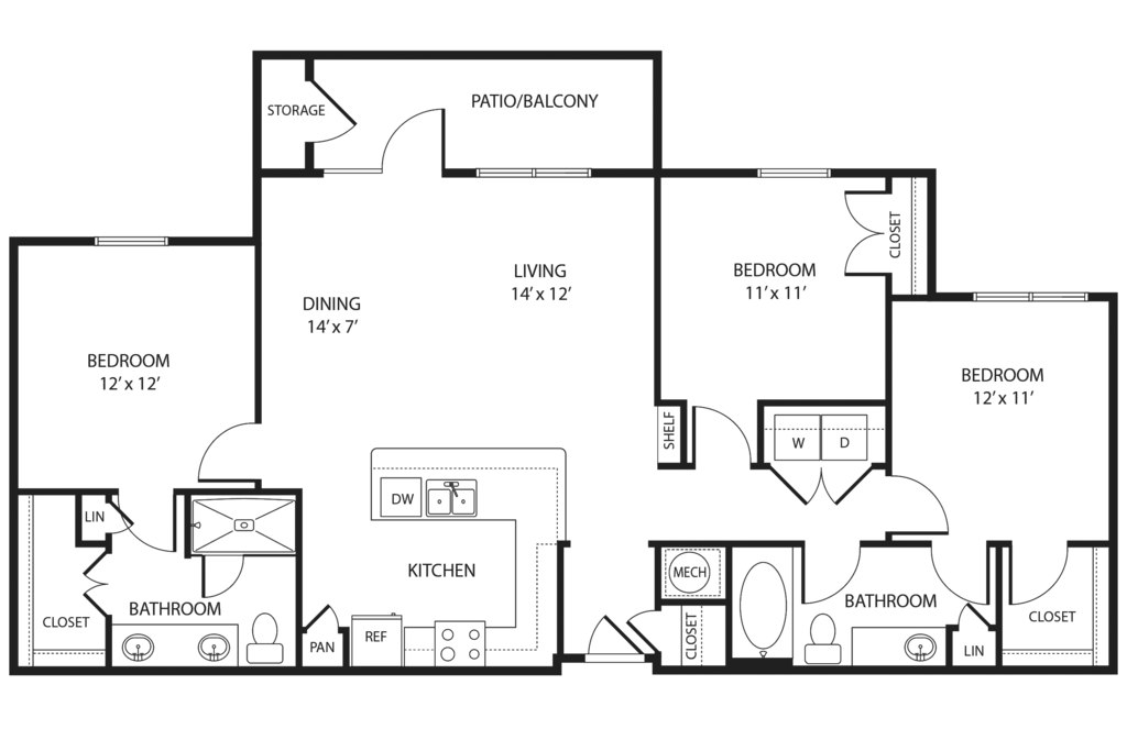 Fredericksburg C1 floor plan